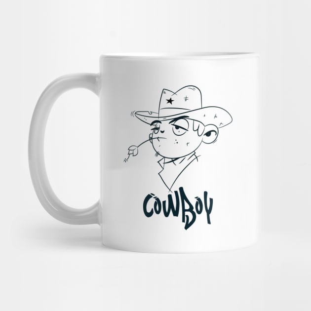 funny cowboy cartoon by sanxtee